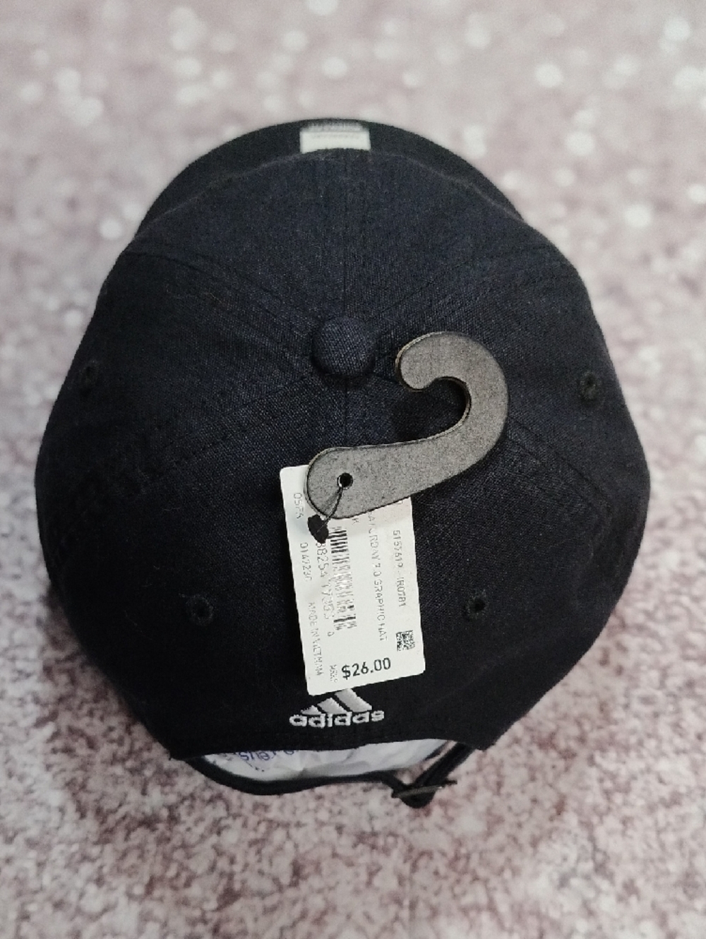 adidas Black Cap with White Embroidered Logo Unisex - Picture 2 of 7